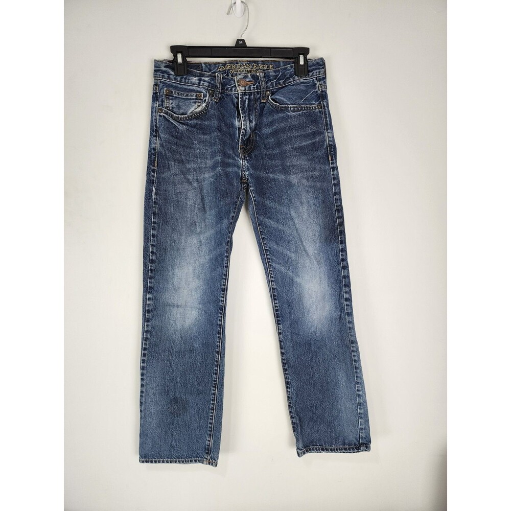 American Eagle Jeans Mens Size 28x30 Blue "Original Straight" Light stains